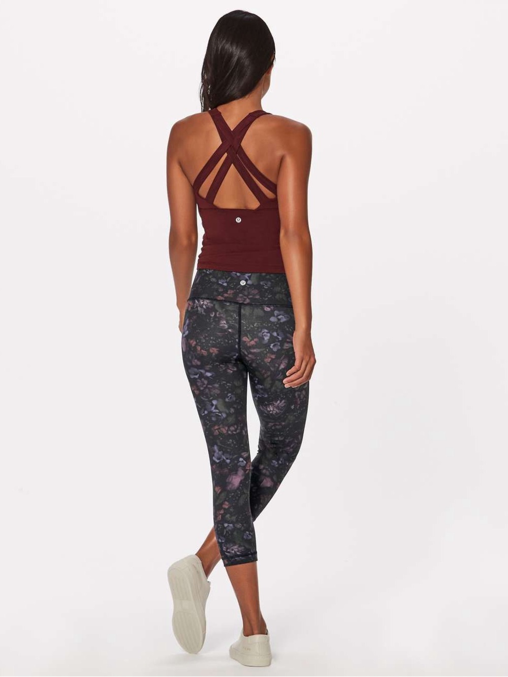 241. Lululemon Wunder Under Crop Hi-Rise Full-On Luxtreme 21" size 4 EUC floral